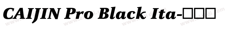 CAIJIN Pro Black Ita字体转换